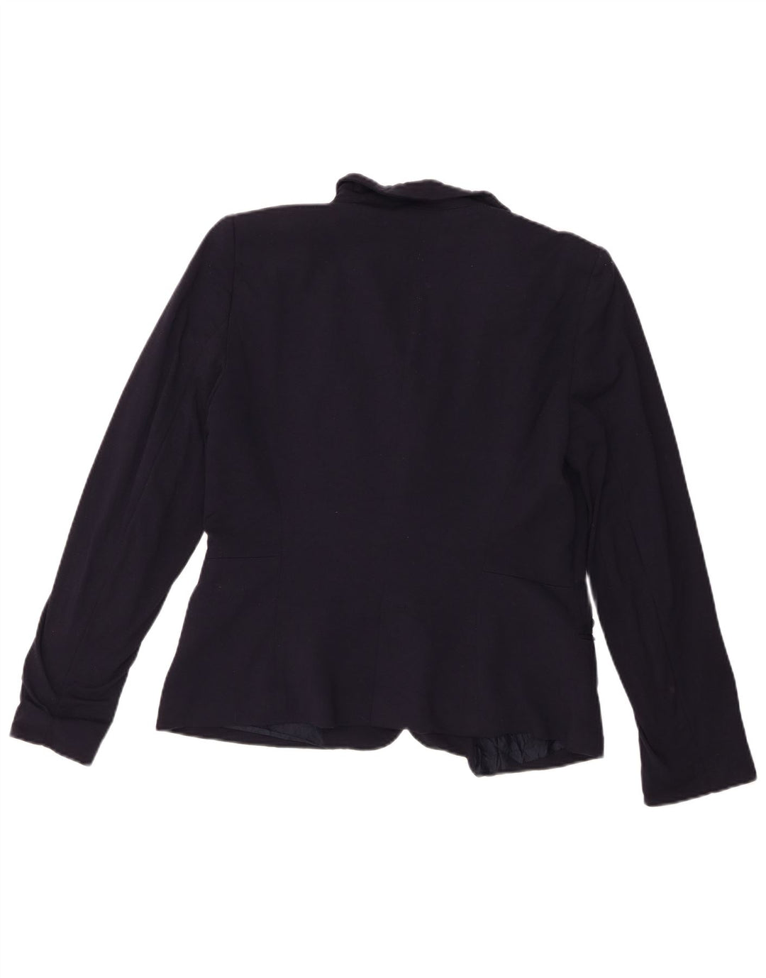 Zara Dame 1 Knap Blazer Jacket UK 14 Large Navy Blue Viscose
