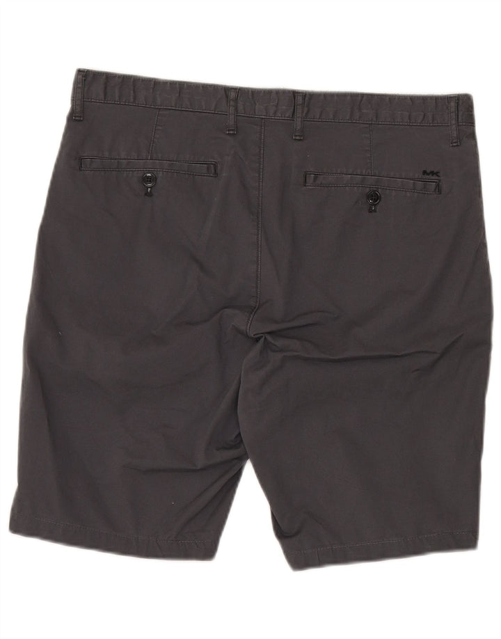 Michael Kors Mens Slim Fit Chino Shorts W30 Medium Grey Cotton