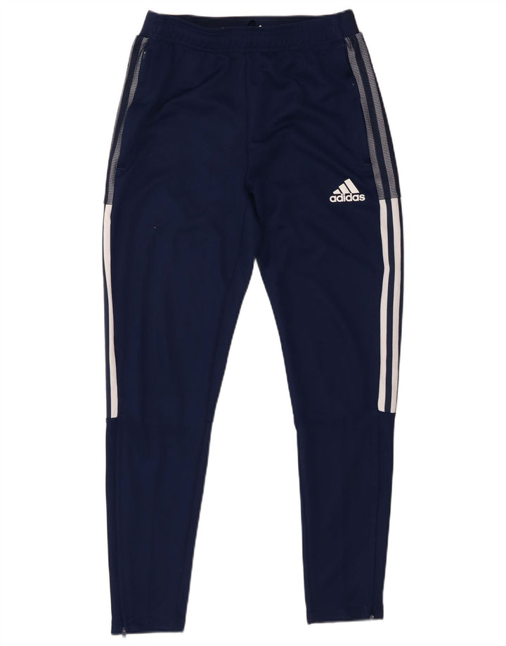 Adidas Mens Aeroready Tracksuit Trousers Small  Navy Blue Polyester