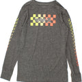 HURLEY Boys Graphic Top Long Sleeve 12-13 Years Large Grey Polyester Vintage Hurley and Second-Hand Hurley from Messina Hembry 