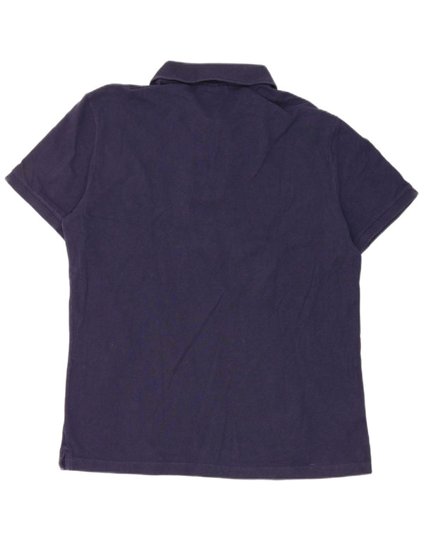Polo da uomo slim fit Lacoste taglia 6 XL in cotone blu navy