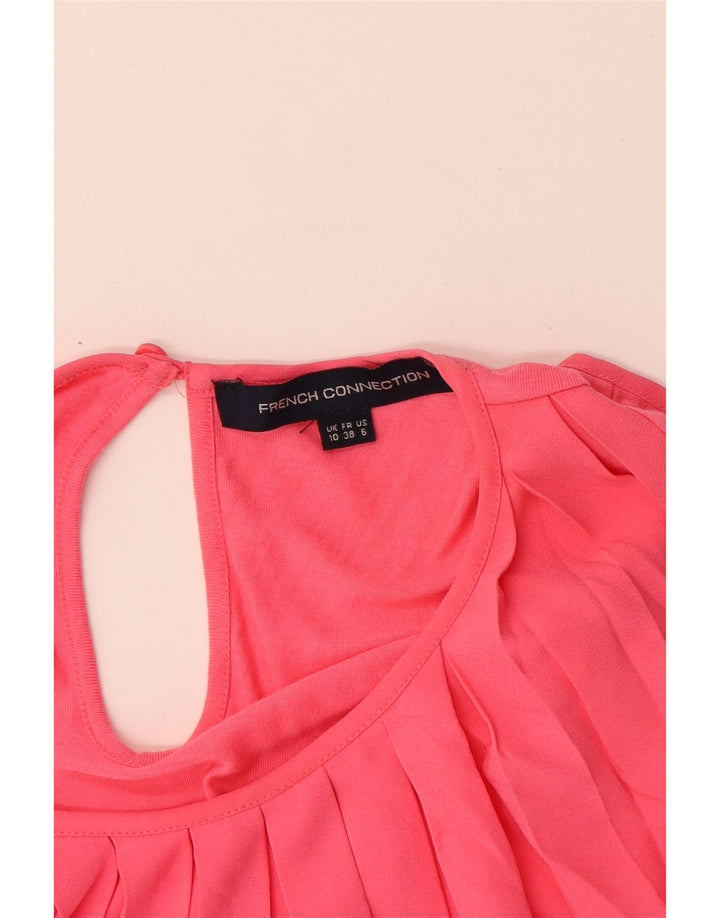 French Connection Womens Sleeveless Shift Dress UK 10 Small Pink Viscose