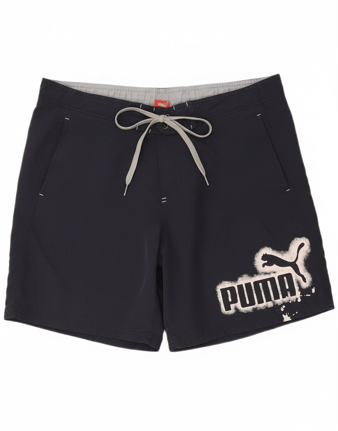PUMA Mens Graphic Swimming Shorts Medium Navy Blue