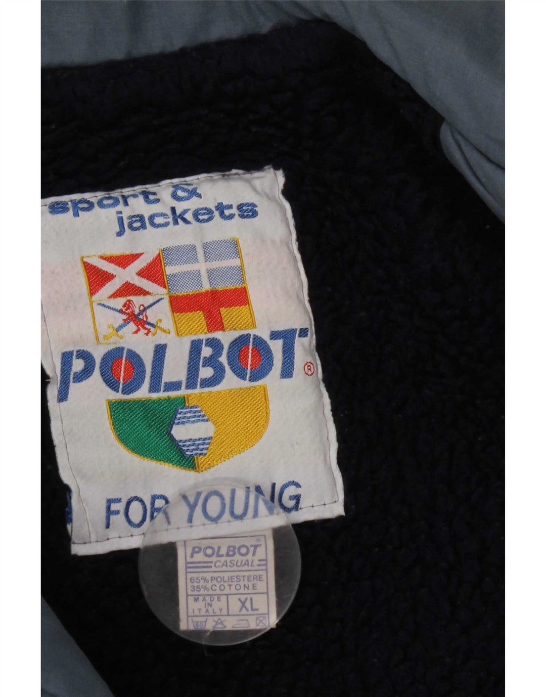 Polbot Veste Bomber Homme UK 42 XL Bleu Polyester