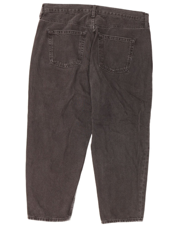 Gap Vaqueros Barril De Cintura Alta Para Hombre W32 L26 Algodón Gris