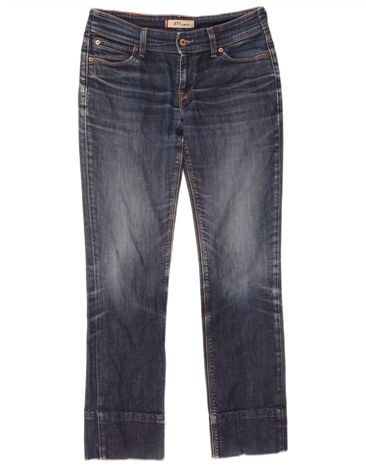 Levi's Dame 571 Slim Jeans W31 L29 Blå Bomuld