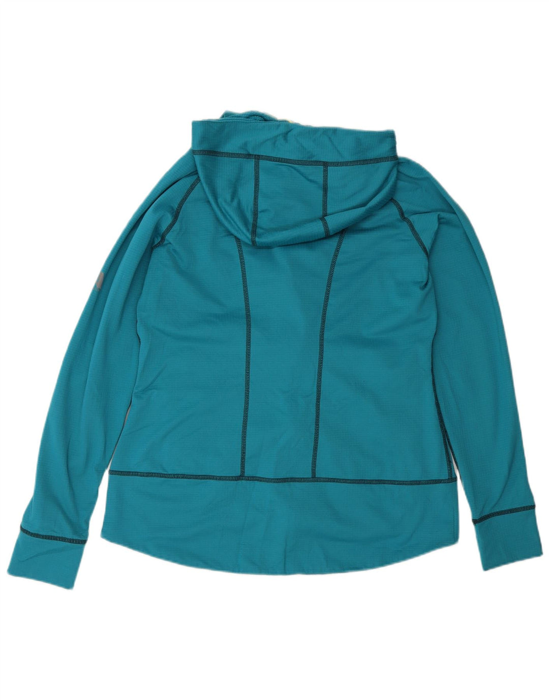 Eddie Bauer Womens Zip Hoodie Sweater UK 16 Large Blue Polyester
