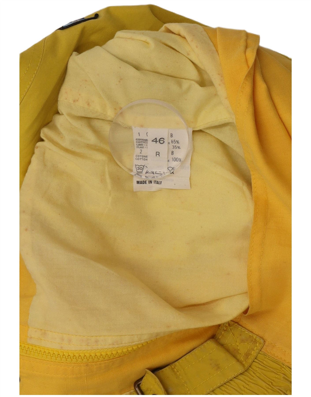 Vintage Mens Bomber Jacket IT 46 Small Yellow Colourblock Cotton