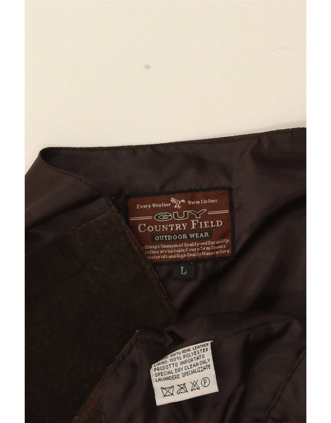 Vintage Mens Suede Waistcoat Large Brown Leather