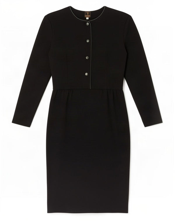 Trussardi Rochie cu mânecă lungă pentru femei IT 42 Medium Black