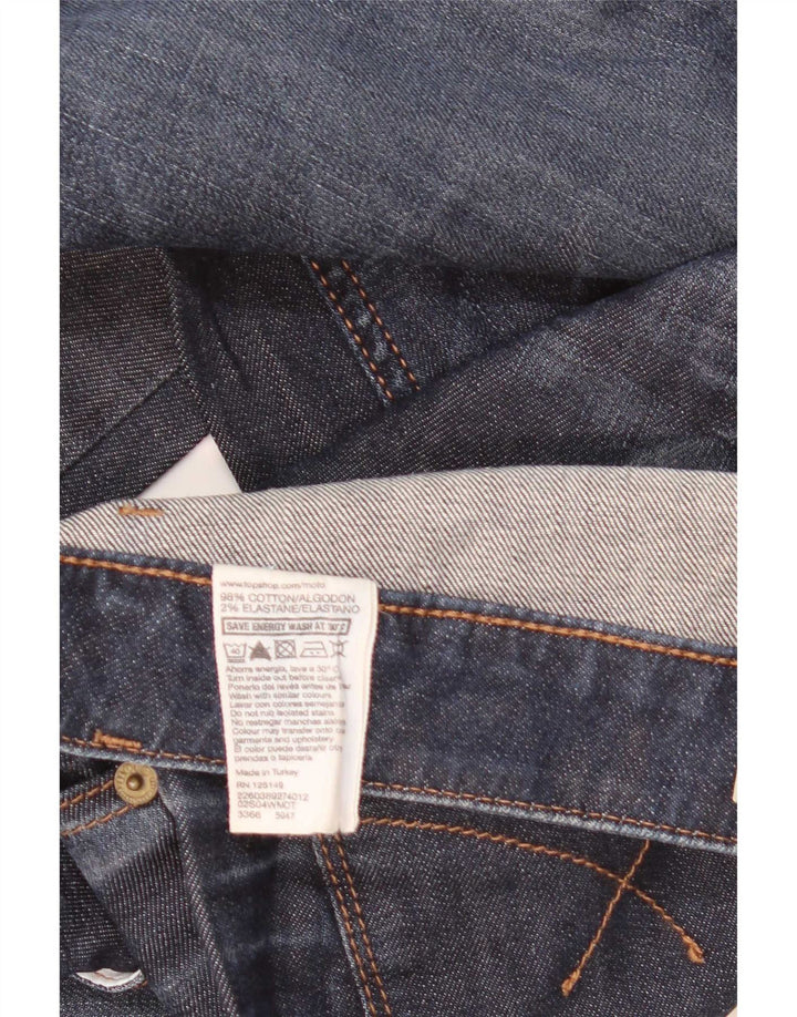 Topshop Womens Baxter Slim Jeans W25 L30 Navy Blue Cotton