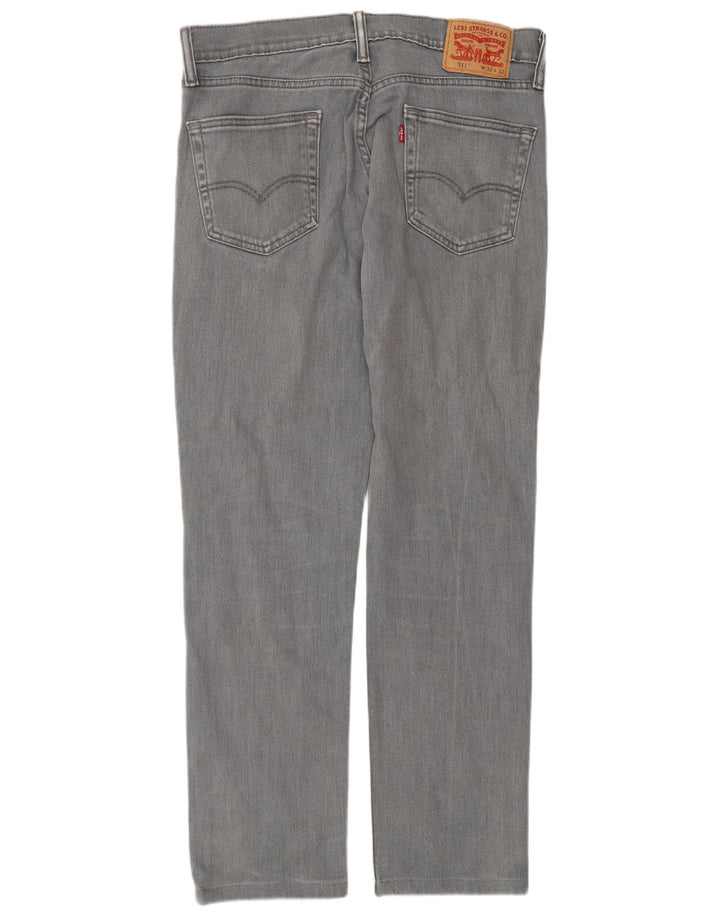 LEVI'S Mens 511 Slim Jeans W32 L32 Grey Cotton
