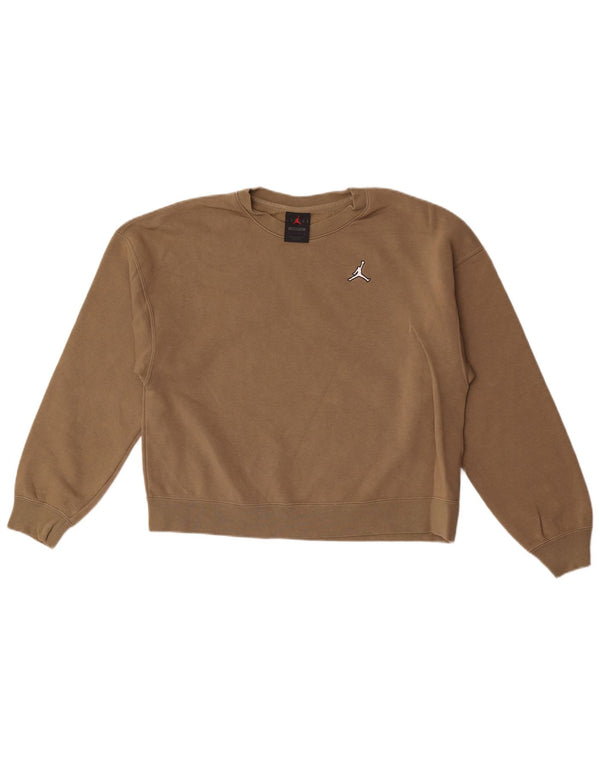 Jordan Mens Loose Fit Sweatshirt Jumper XS Khaki Cotton
