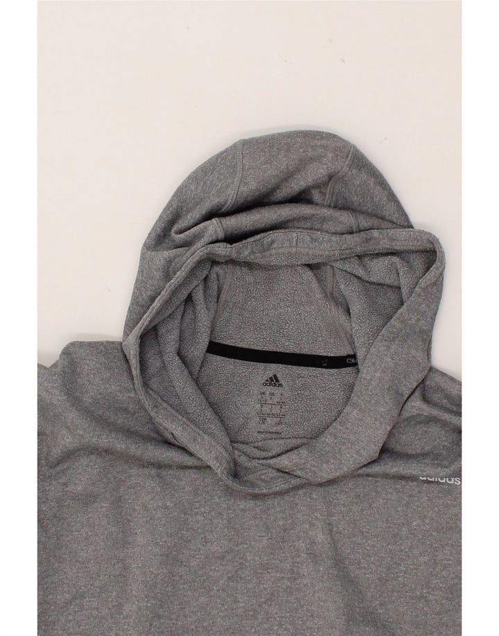 ADIDAS Womens Hoodie Jumper UK 16/18 Large Grey Polyester Vintage Adidas and Second-Hand Adidas from Messina Hembry 