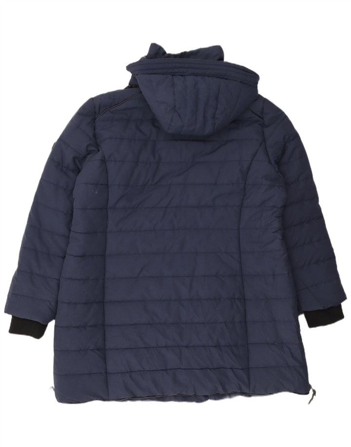 Alpenblitz Womens Hooded Padded Coat UK 24 4XL Navy Blue Polyester