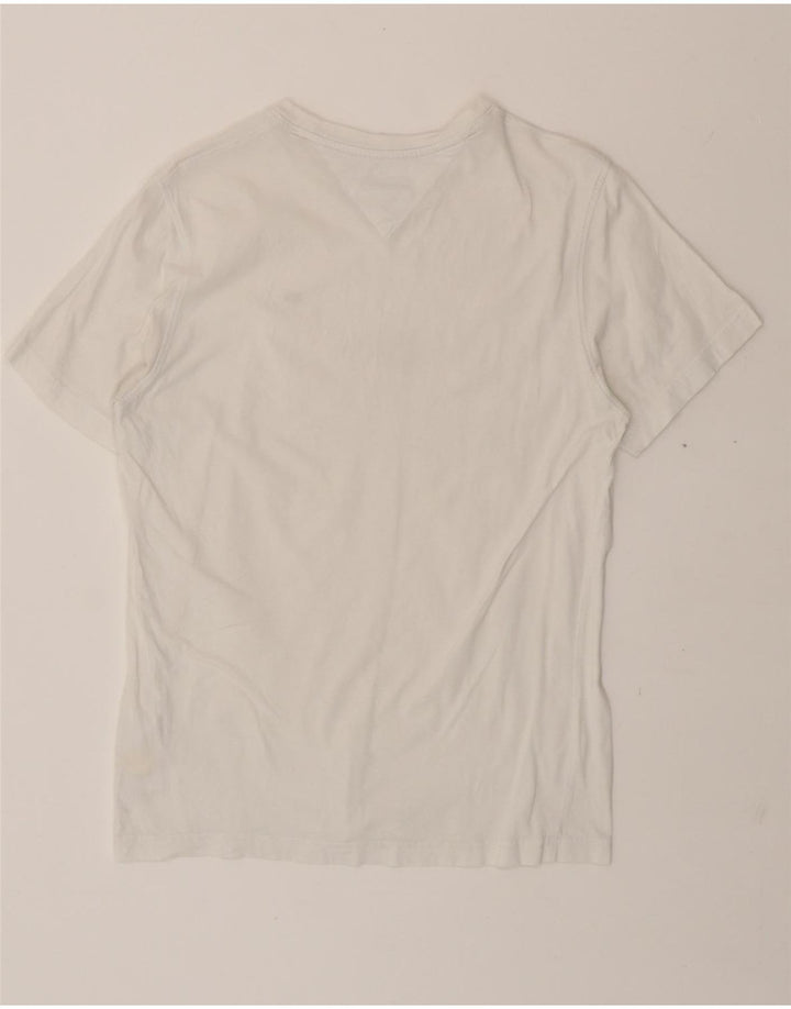 TOMMY HILFIGER Mens T-Shirt Top Small White Cotton Vintage Tommy Hilfiger and Second-Hand Tommy Hilfiger from Messina Hembry 