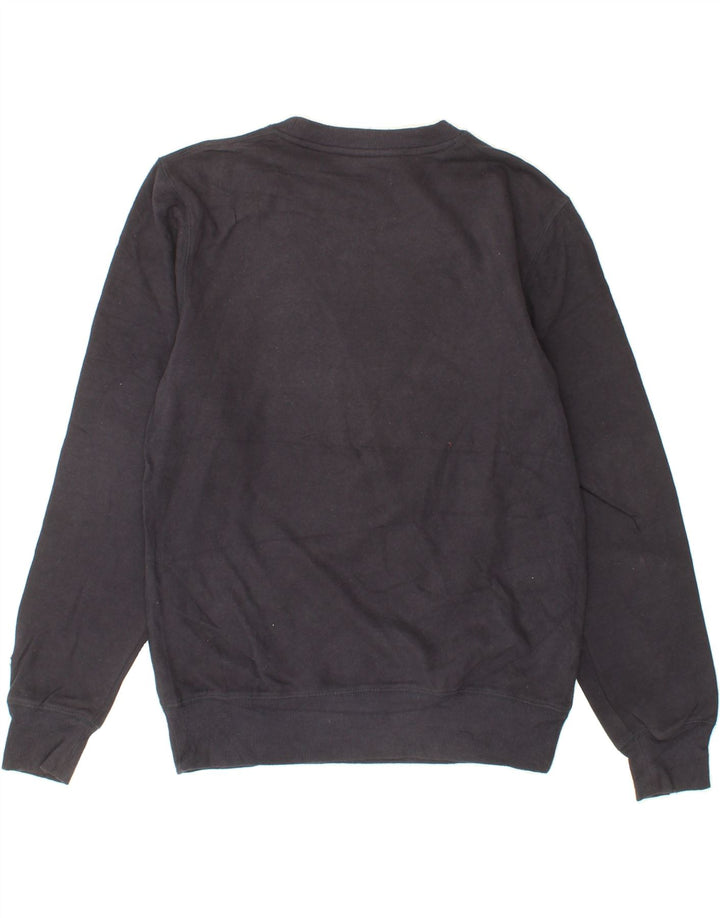 CHAMPION Mens Graphic Sweatshirt Jumper Small Navy Blue Cotton Vintage Champion and Second-Hand Champion from Messina Hembry 