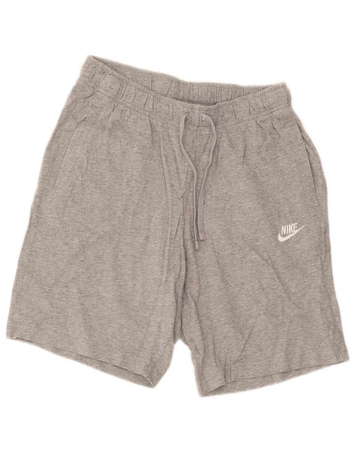 Pantaloncini sportivi Nike da uomo piccoli in cotone chiazzato grigio