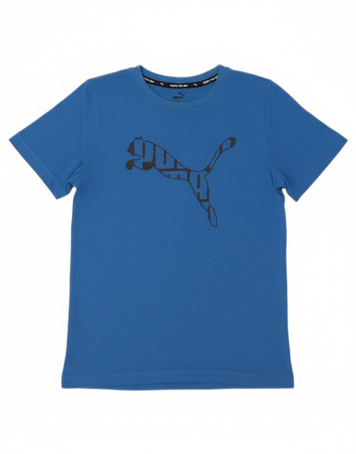 Puma Jungen Grafik T-Shirt Top 11-12 Jahre Blau