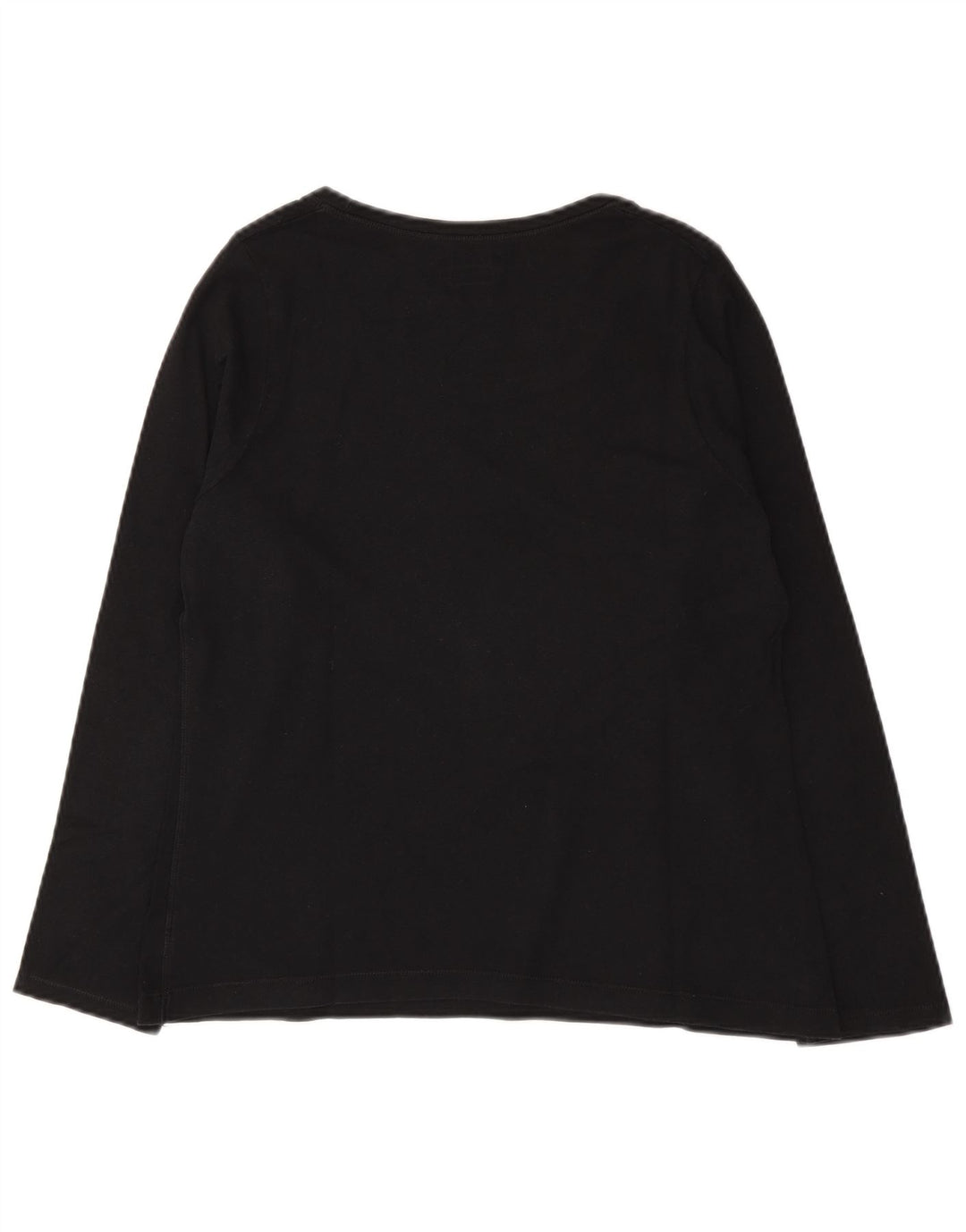 Champion Womens Top Long Sleeve UK 12 Medium Black Cotton