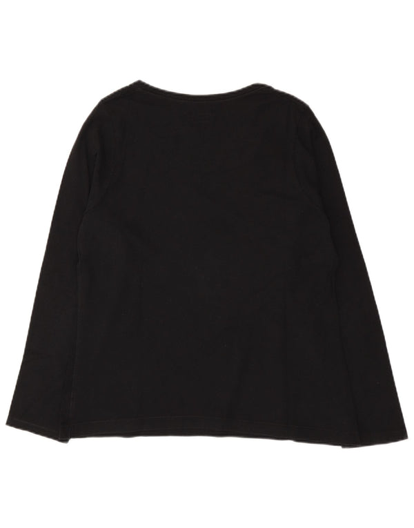 Top pentru femei Champion cu mânecă lungă UK 12 Medium Black Bumbac
