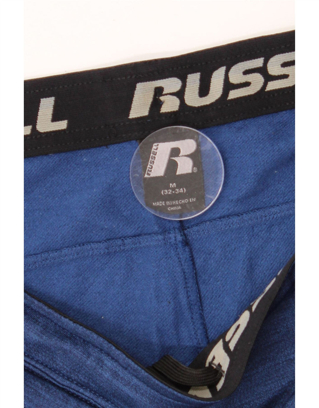 RUSSELL ATHLETIC Mens Tracksuit Trousers Medium  Navy Blue Colourblock