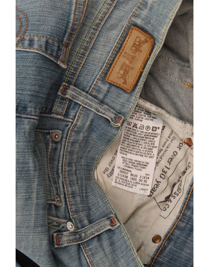 Levi's Dame Eve Straight Jeans W31 L34 Blå Bomuld