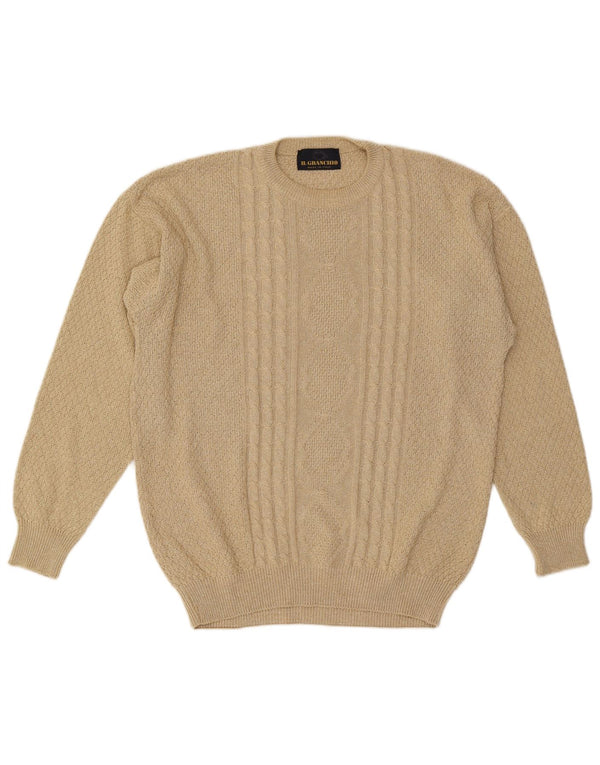 Il Granchio Herre Crew Neck Jumper Sweater Large Beige