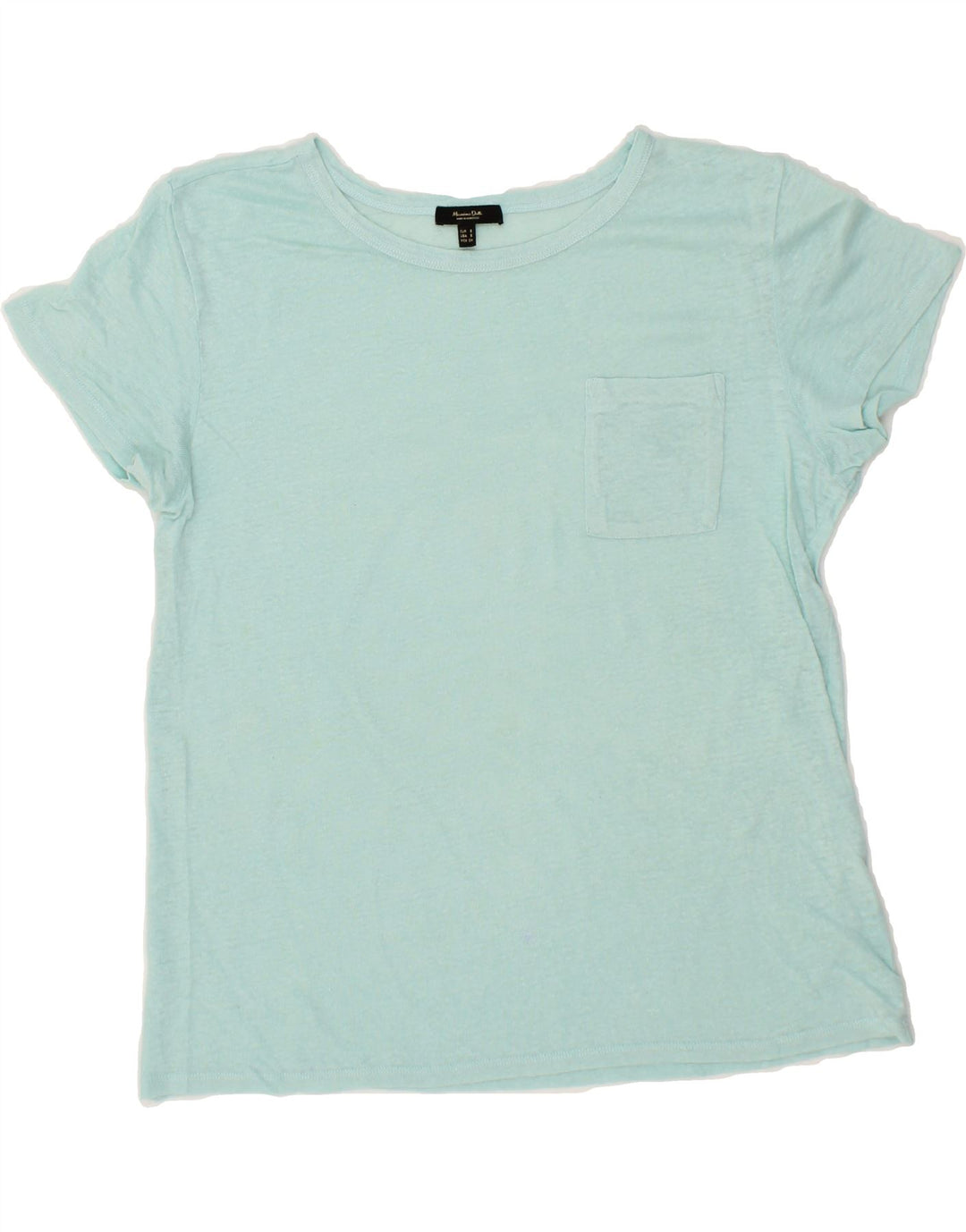 MASSIMO DUTTI Womens T-Shirt Top UK 10 Small Blue Vintage Massimo Dutti and Second-Hand Massimo Dutti from Messina Hembry 