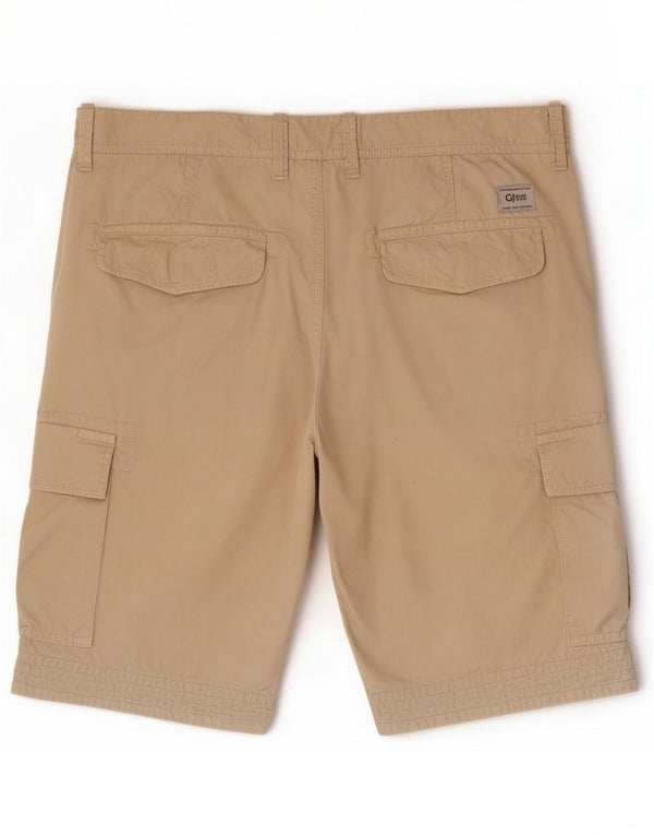 Gaudi Mens Regular Cargo Shorts Medium W31 Beige Cotton