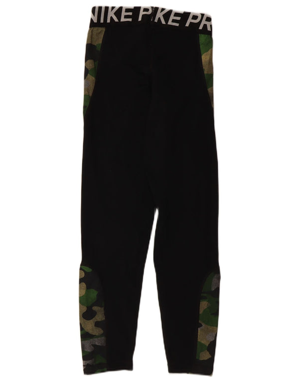 Nike Womens Graphic Leggings UK 4 XS Schwarz Camouflage Polyester