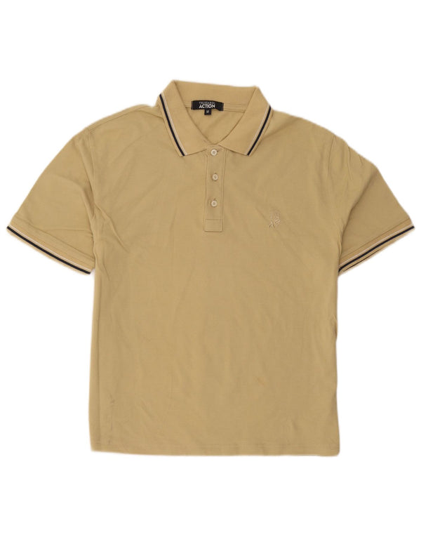 Trussardi herre poloshirt Medium beige stribet