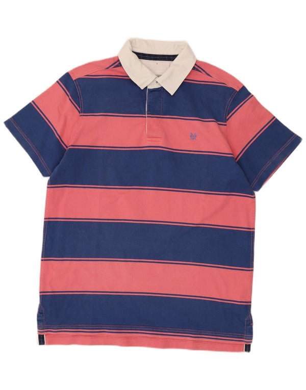 Crew Clothing Polo da rugby da uomo XL in cotone a righe rosa