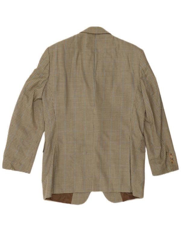Burberry Chaqueta tipo blazer para hombre EU 48 Lana virgen de pata de gallo amarilla mediana