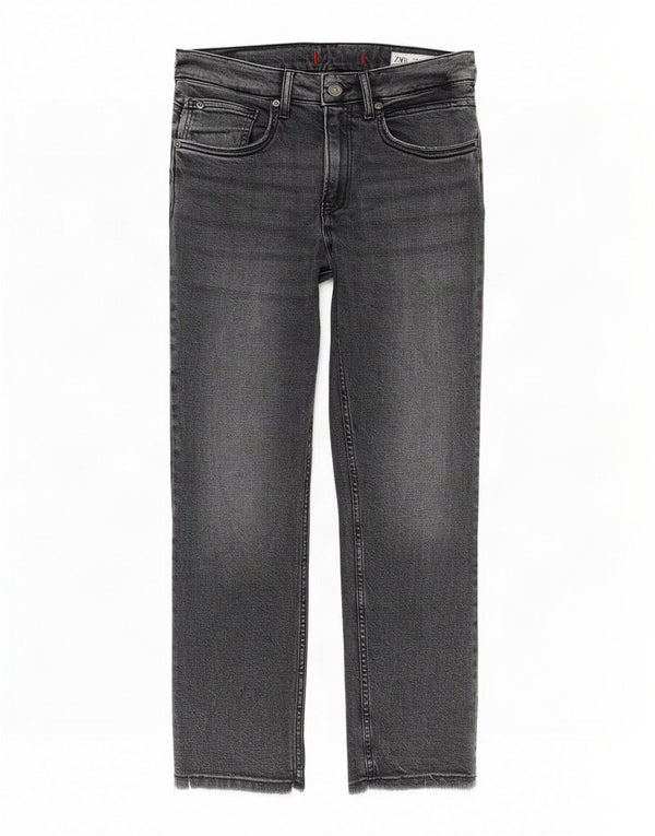 Женские прямые джинсы Zara EU 38, маленькие W28 L26, серые