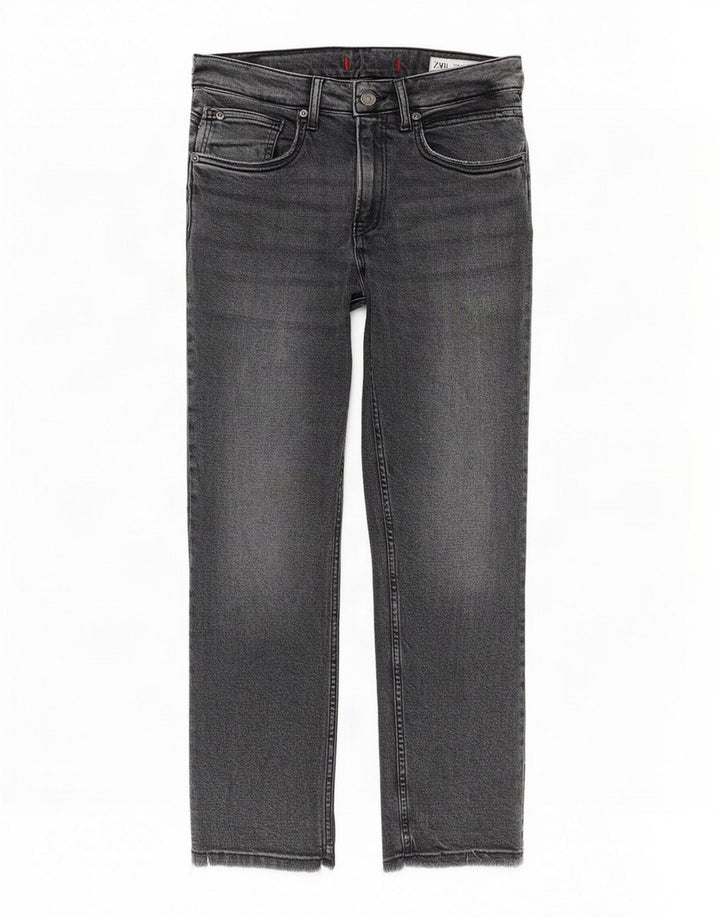 Zara Womens Straight Jeans EU 38 Small W28 L26 Grey