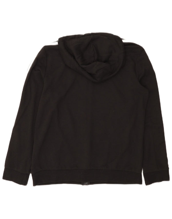 Felpa con cappuccio e zip da donna Adidas UK 16/18 grande cotone nero