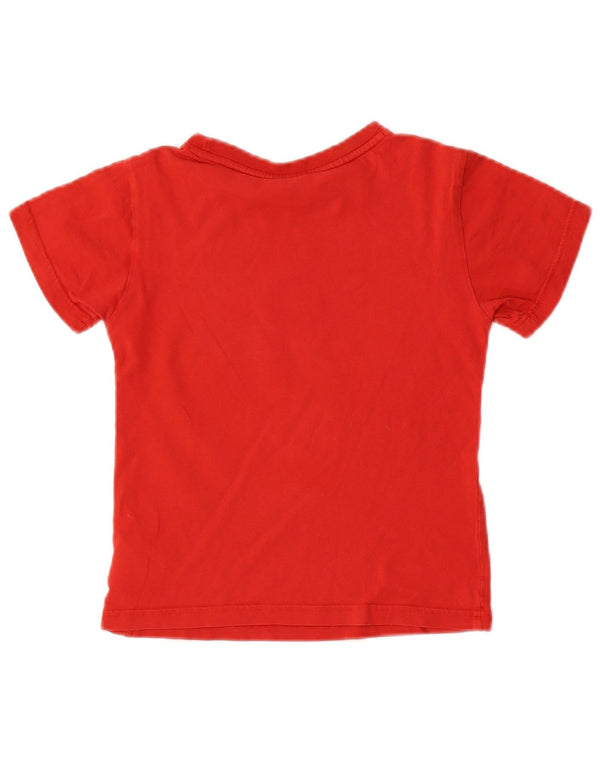 T-shirt grafica da ragazzo Adidas Top 7-8 anni in cotone rosso