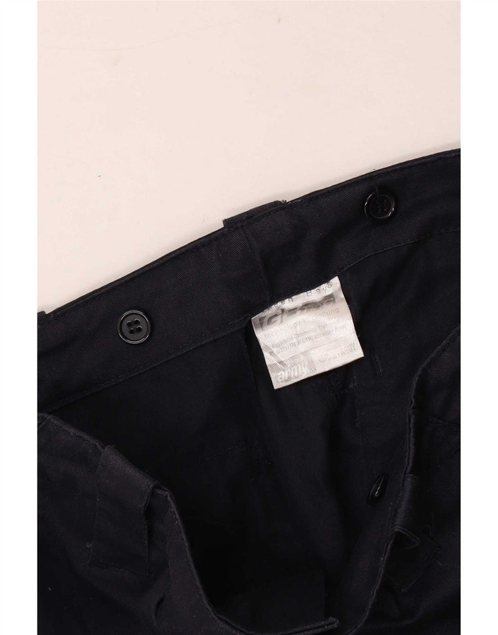 Pantaloncini cargo vintage da uomo medi W32 poliestere blu navy