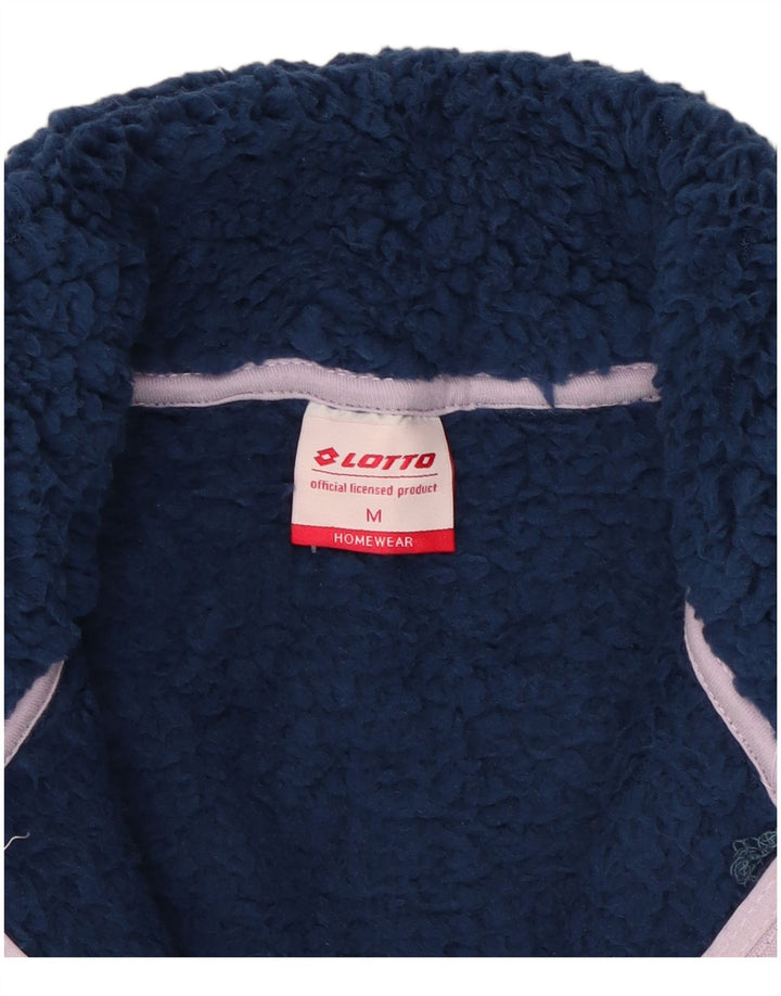 LOTTO Womens Graphic Fleece Jacket UK 14 Medium Navy Blue Polyester