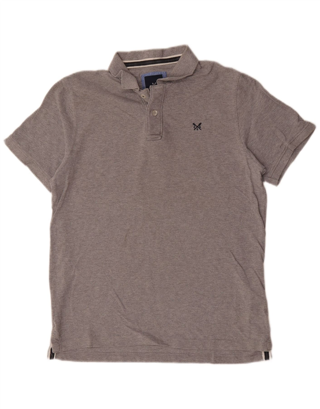 Crew Clothing Mens Polo Shirt Large Grey Cotton