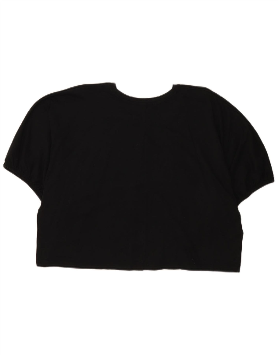 Zara Womens Crop Oversized T-Shirt Top UK 14 Medium Black