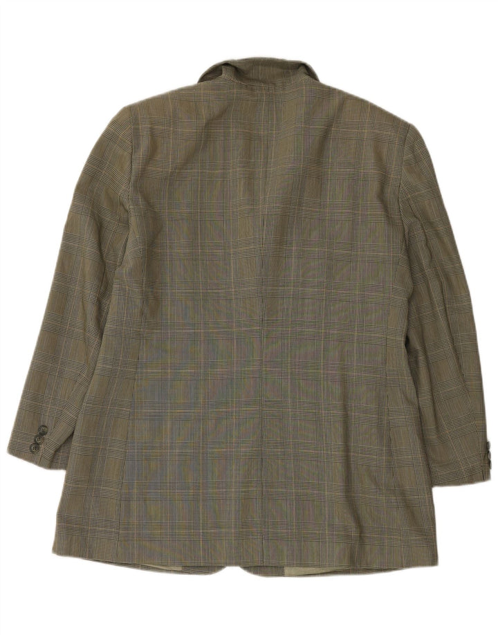 Damska marynarka zapinana na 3 guziki Elizabeth Ascot UK 18 XL, zielona pepitka