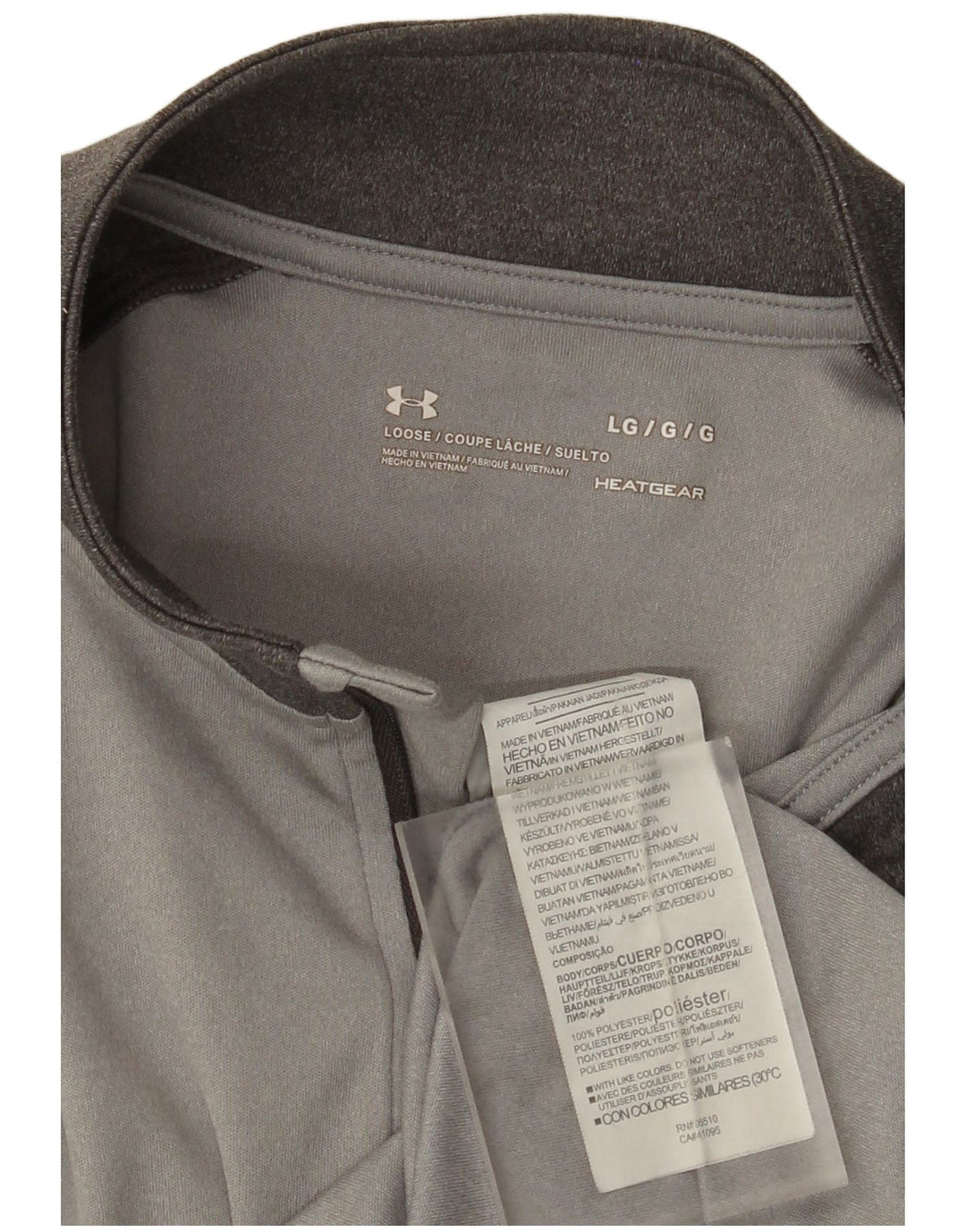 Under Armour Haut de survêtement Heat Gear pour homme avec col zippé Gris Taille L