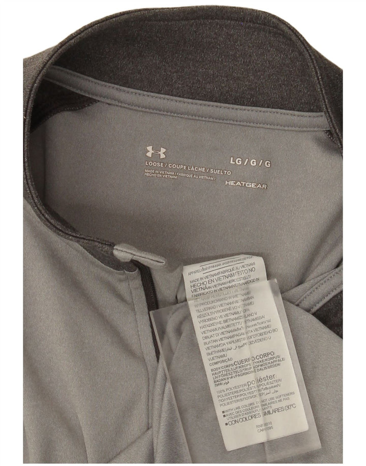 Under Armour Haut de survêtement Heat Gear pour homme avec col zippé Gris Taille L