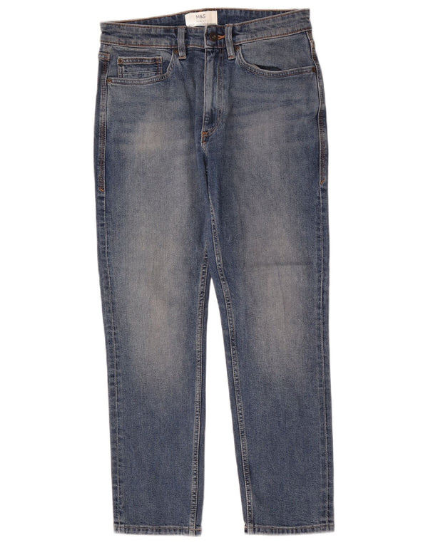 Marks & Spencer Mens Slim Fit Jeans Slim W30 L29 Azul Algodão