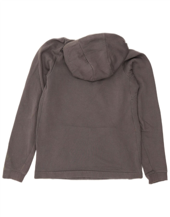 NIKE Mens Zip Neck Hoodie Jumper Small Grey Cotton