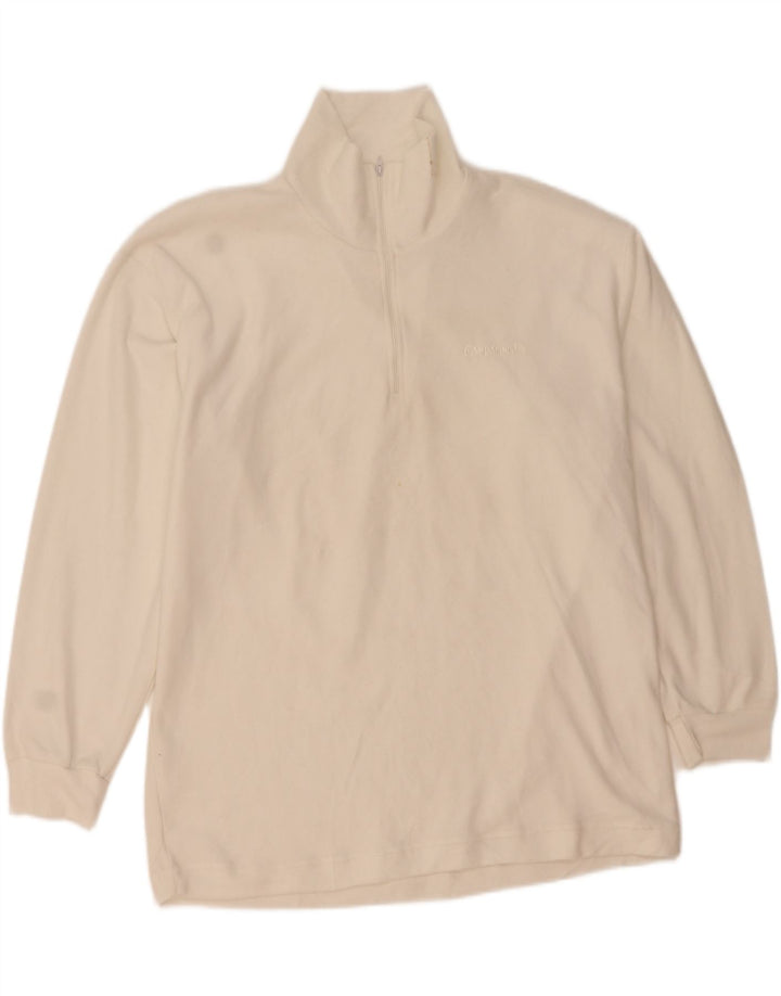 Campagnolo Mens Zip Neck Sweatshirt Jumper XL White Polyester