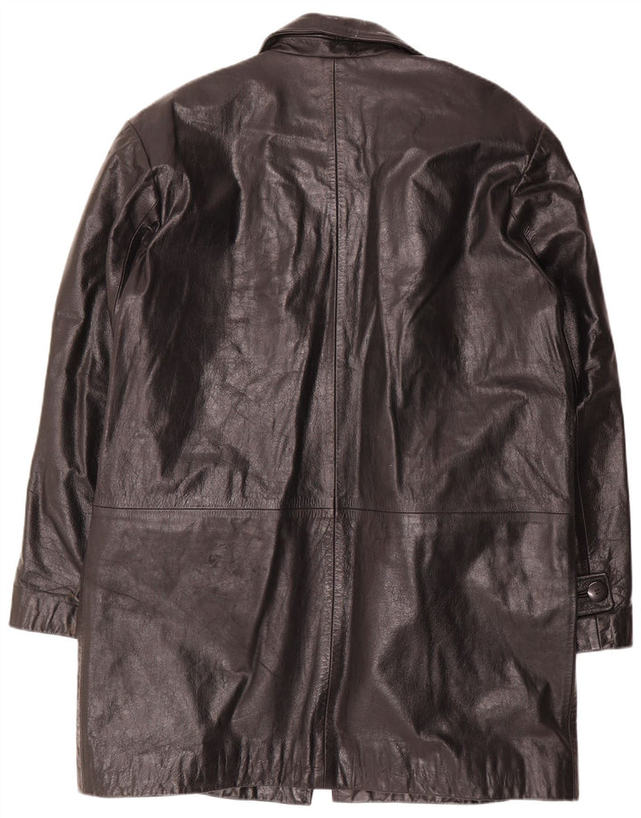 Abrigo de cuero para hombre Ironsides UK 44 2XL Negro