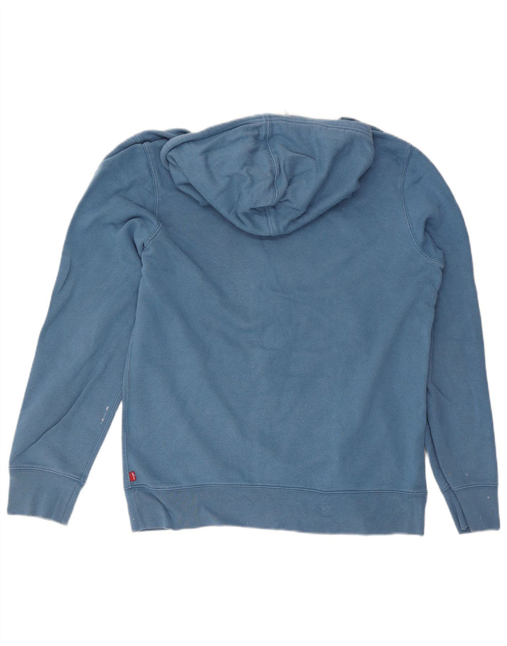 Levi's Mens Graphic Hoodie Jumper Large Blue Cotton